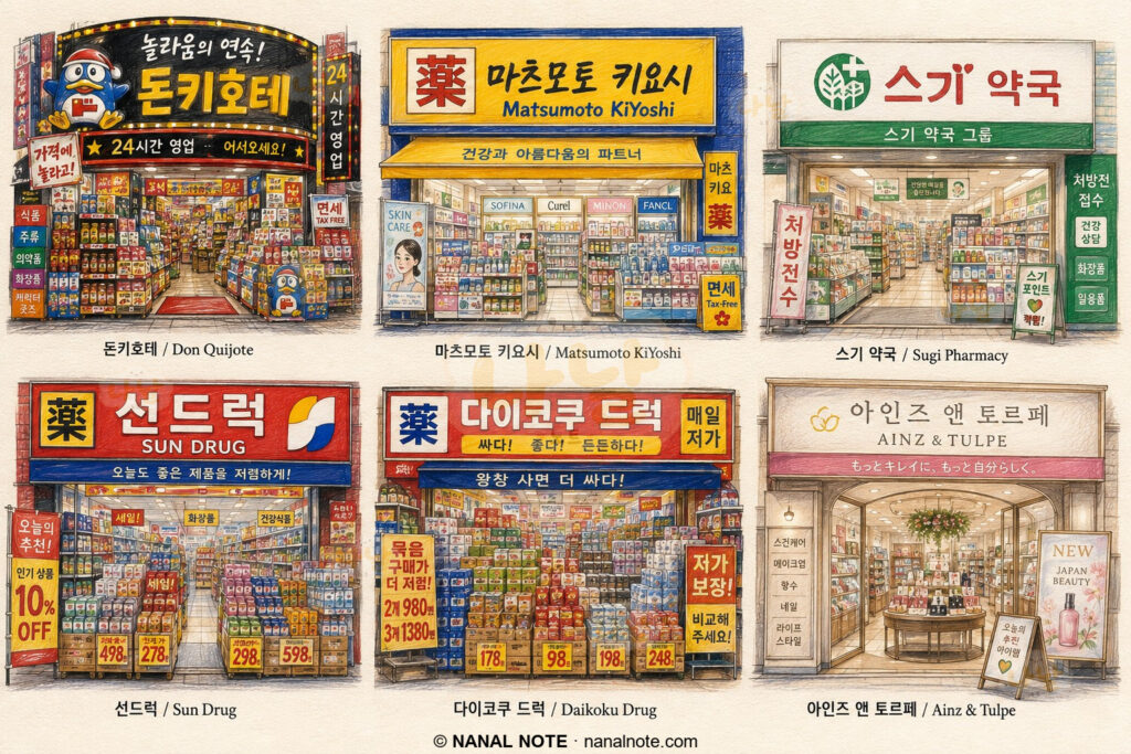 한국인이 가장 많이 찾는 일본 드럭스토어 & 쇼핑 스폿