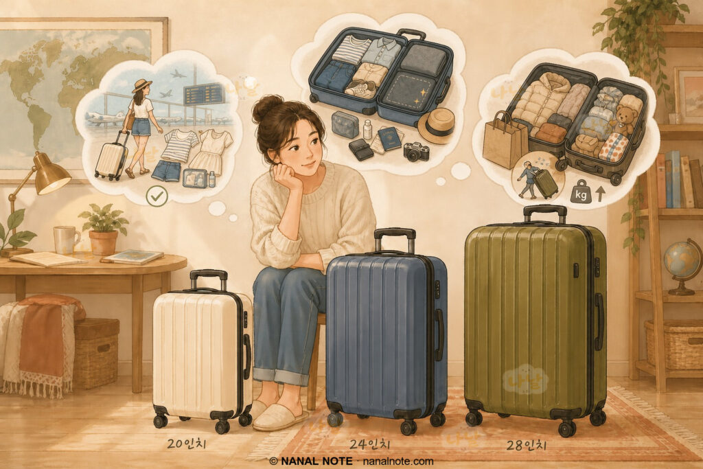 여행 캐리어 사이즈별 짐싸는 방법